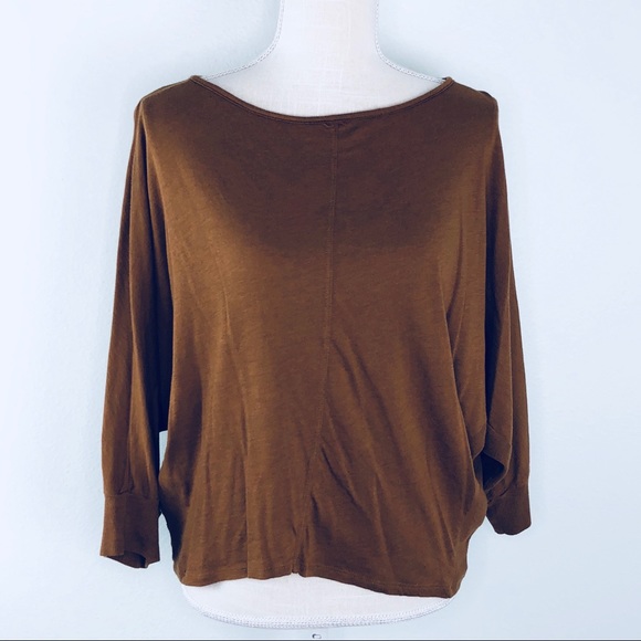 Anthropologie Tops - Bordeaux Anthropologie Copper Color Top Sz Lg